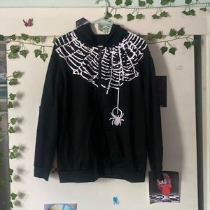 Spider Zip Up Hoodie Y2K